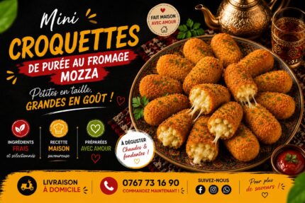 MINI CROQUETTES PURÉE FROMAGE (10 pièces)